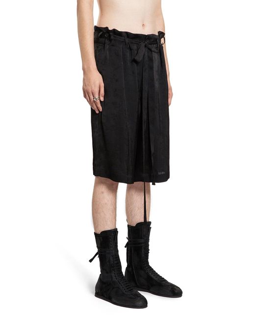 Ann Demeulemeester Black Pedro Lounge Shorts for men