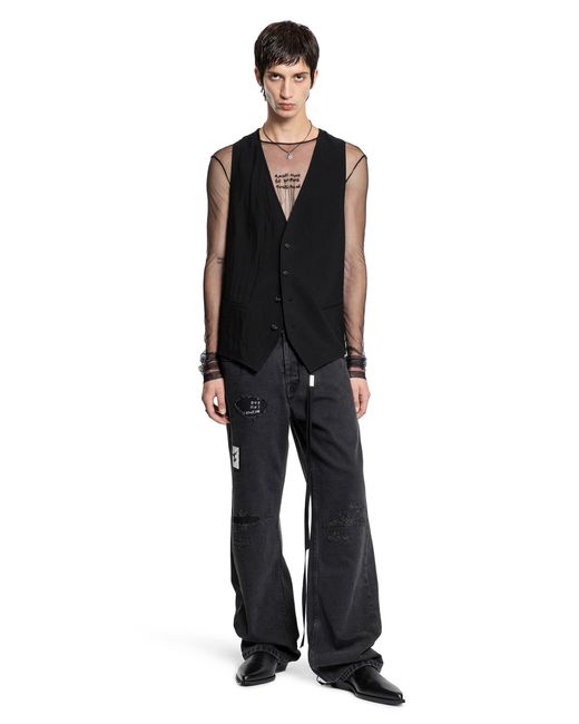 Ann Demeulemeester Black Juikko Classic Waistcoat for men