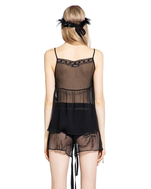 Ann Demeulemeester Black Zeni Negligé Top