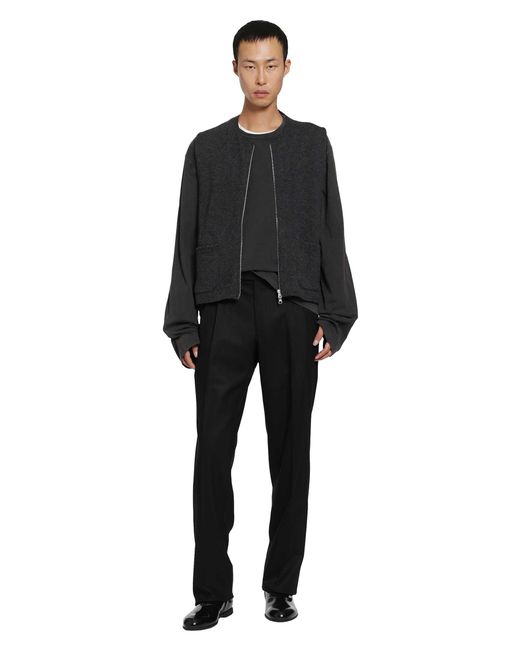 SALON C. LUNDMAN Black Zip Gilet for men