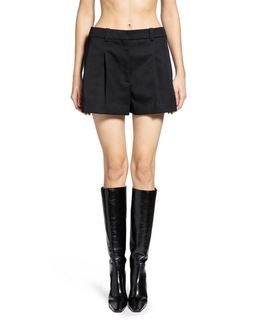 Givenchy Black Pleated Shorts