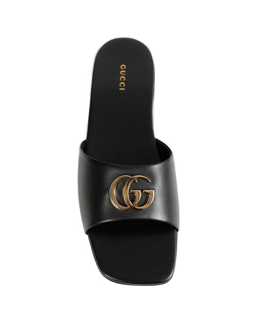 Gucci Black Double G Slide Sandals