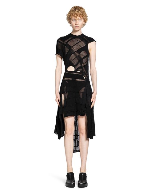 Halo Black Checked Dress