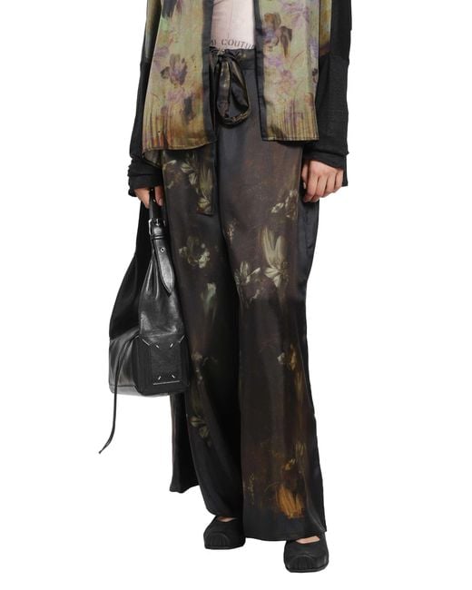 IA London Black Silk Palazzo Trousers