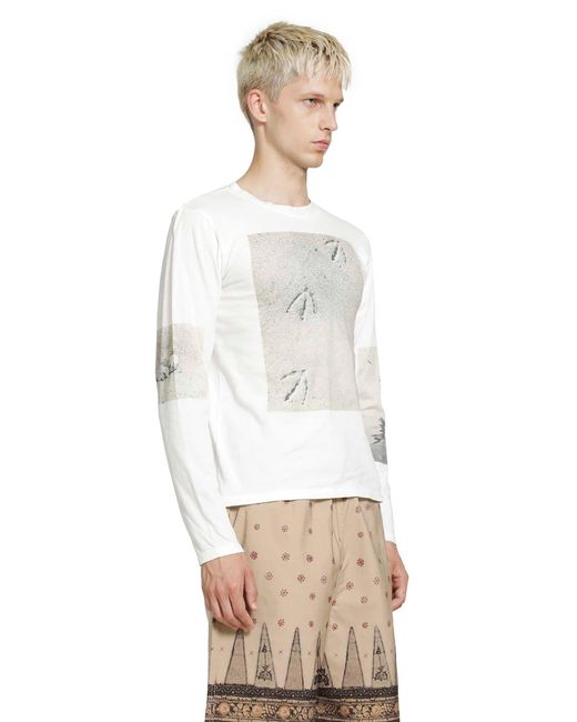 Kapital White Gull Foot Long Sleeve T-Shirt for men