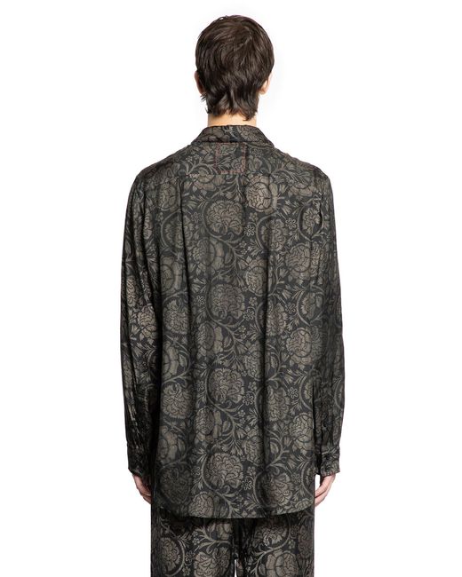 Uma Wang Black Tab Printed Shirt for men