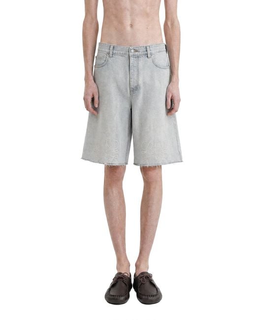 Loewe Gray Anagram Shorts for men