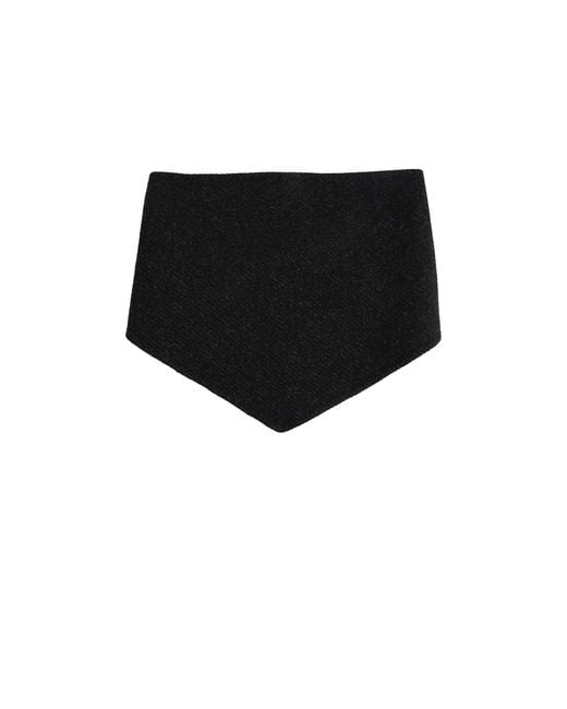 Jil Sander Black Double Splittable Wool Scarf for men