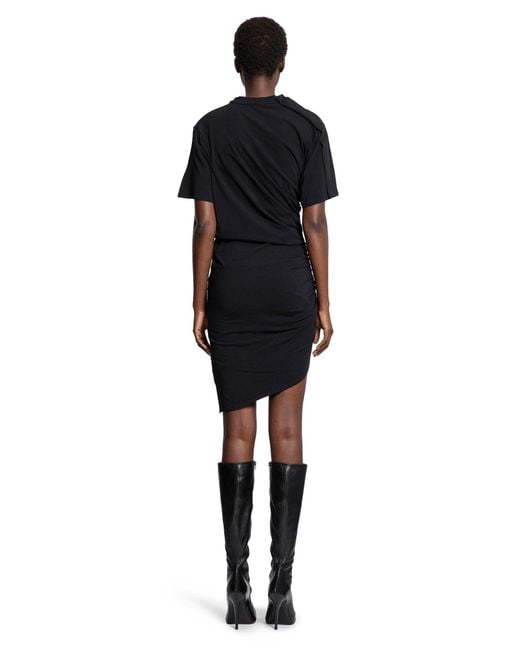Mugler Black Asymmetric Pierced Dress