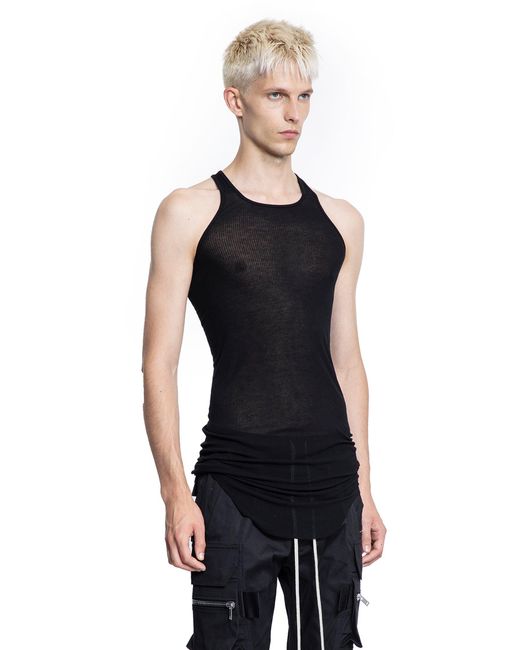 Rick Owens Black Forever Basic Rib Tank for men