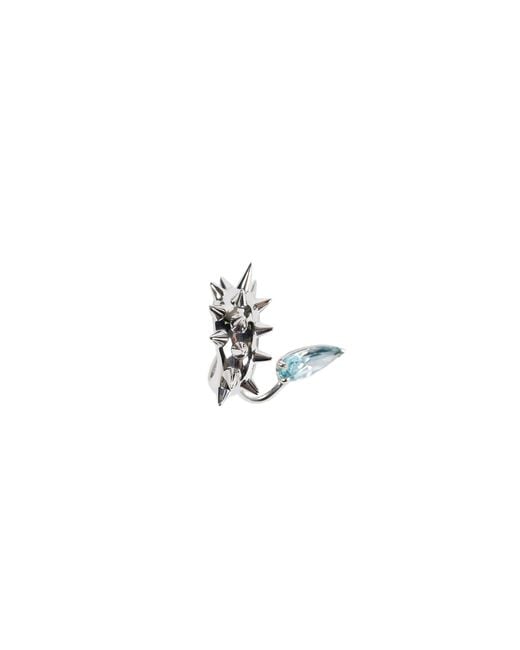 ALAN CROCETTI Metallic Mini Spike Alien Aqua Ear Cuff