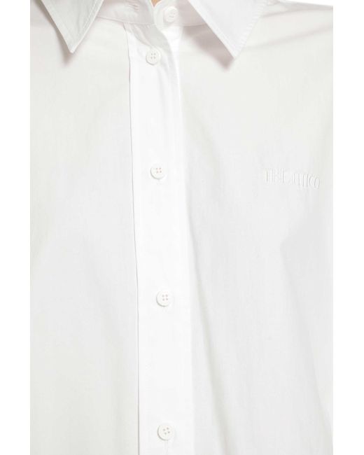 The Attico White Cotton Poplin Shirt