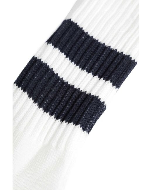 Comme des Garçons White Low Gauge Pile Socks for men
