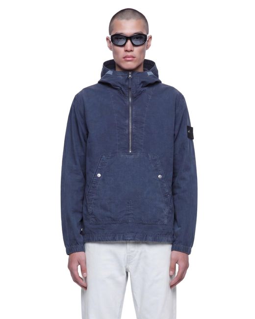 Stone Island Blue 4100005 Hooded Anorak for men