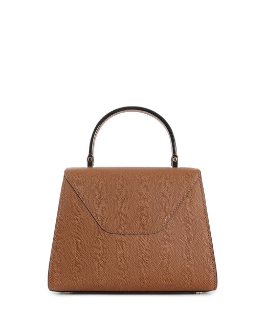 Valextra Brown Iside Top Handle Mini Bag