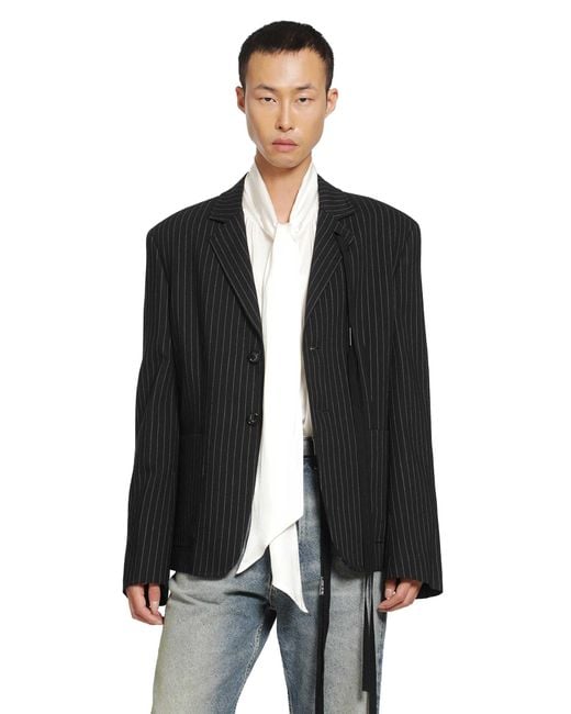 Ann Demeulemeester Black Rami Deconstructed Blazer for men