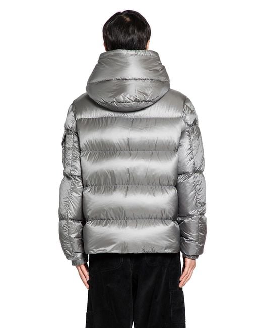 Moncler Gray Couyere Hooded Short Down Jacket for men