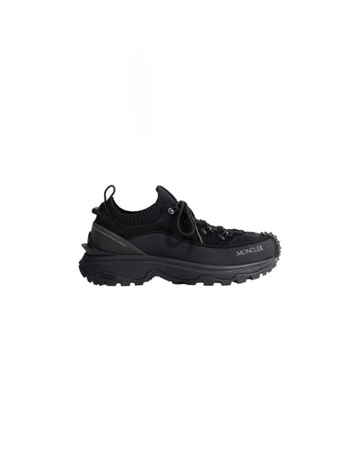 Moncler Black Trailgrip Lite3 Suede Trainers for men