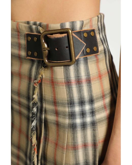Burberry Natural Check Wool Mini Kilt