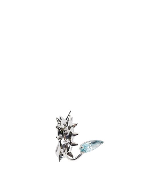 ALAN CROCETTI Metallic Mini Spike Alien Aqua Ear Cuff