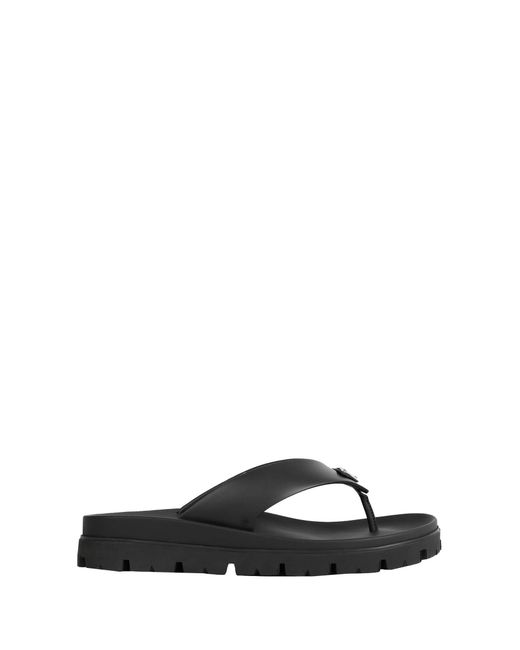 Prada Black Leatherthong Sandals for men