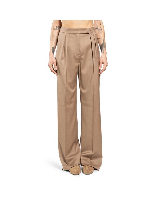 Max Mara Natural Wool Twill Trousers