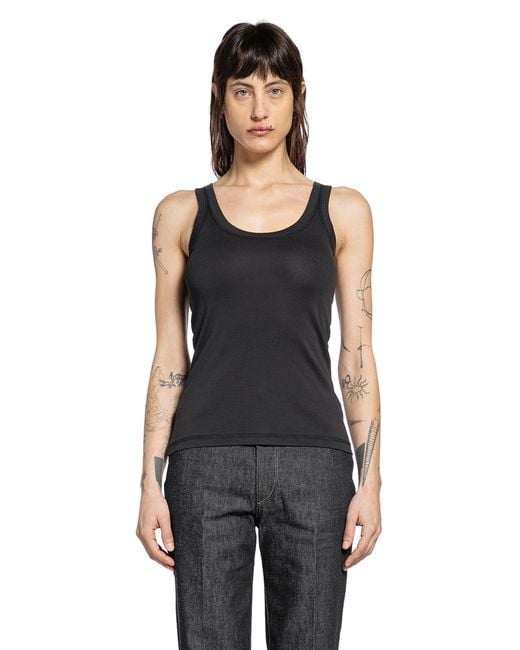 Lemaire Black Rib Tank Top