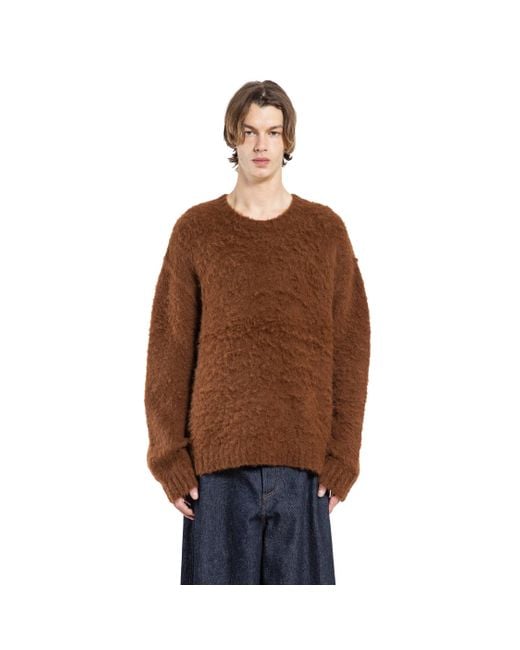 Uma Wang Brown Top A Maniche Lunghe for men