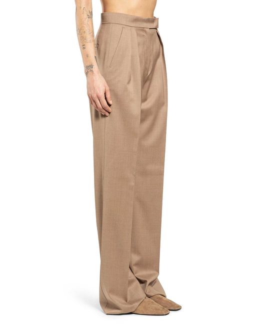 Max Mara Natural Wool Twill Trousers