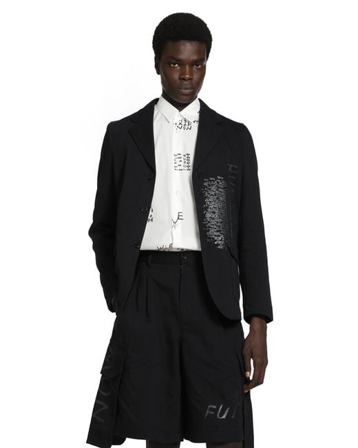 Comme des Garçons Black Cotton Jacket for men