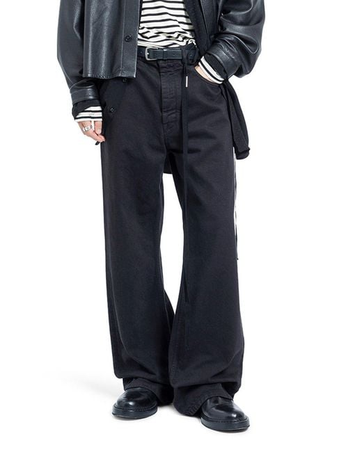 Ann Demeulemeester Blue Modest 5 Pockets Relaxed Flared Trousers for men