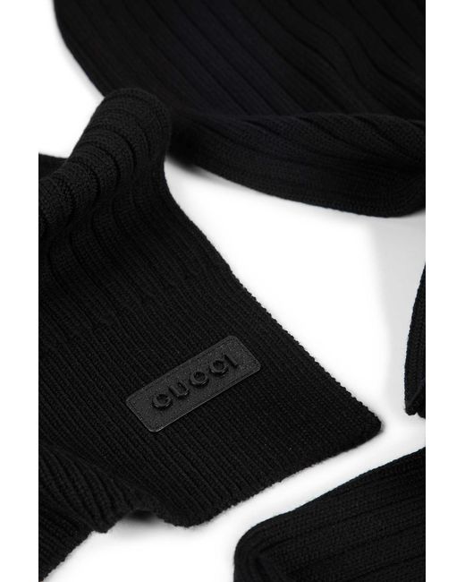 Gucci Black Wool Scarf for men