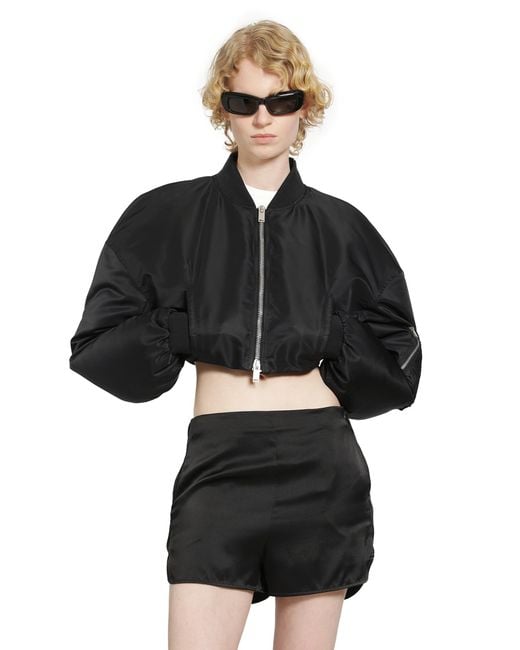 NVL-GARDE Black Cropped Bomber