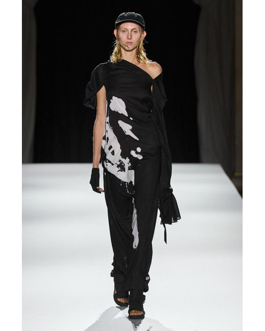 Yohji Yamamoto Black Long Sleeve Dress