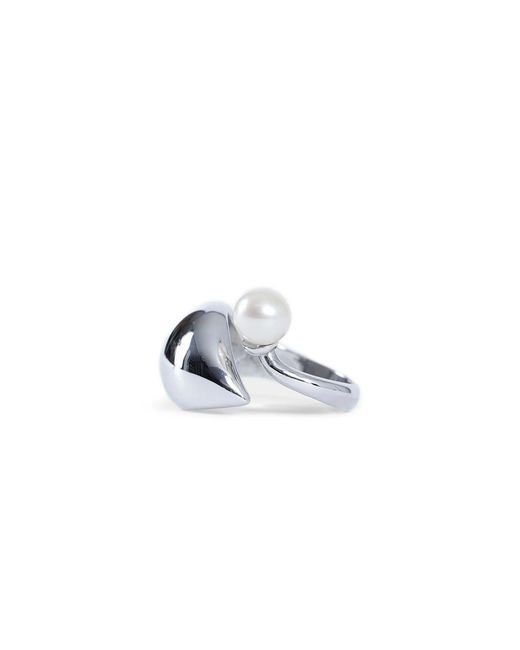 ALAN CROCETTI White Blown Alien Pearl Ring
