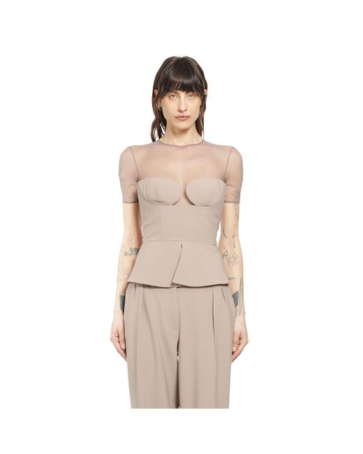 Nensi Dojaka Natural Tailored Bustier Top