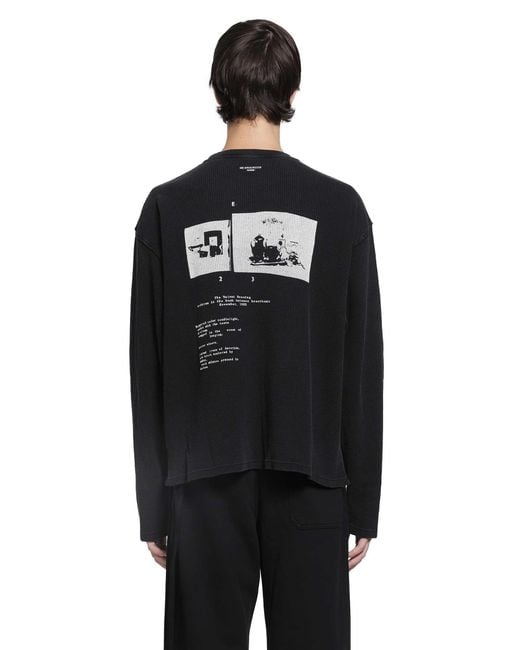 Ann Demeulemeester Black Emil 'The Velvet Evening' Long Sleeve T-Shirt for men