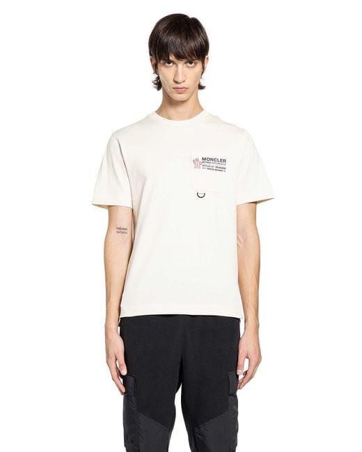 Moncler White T-Shirts & Tank Tops for men