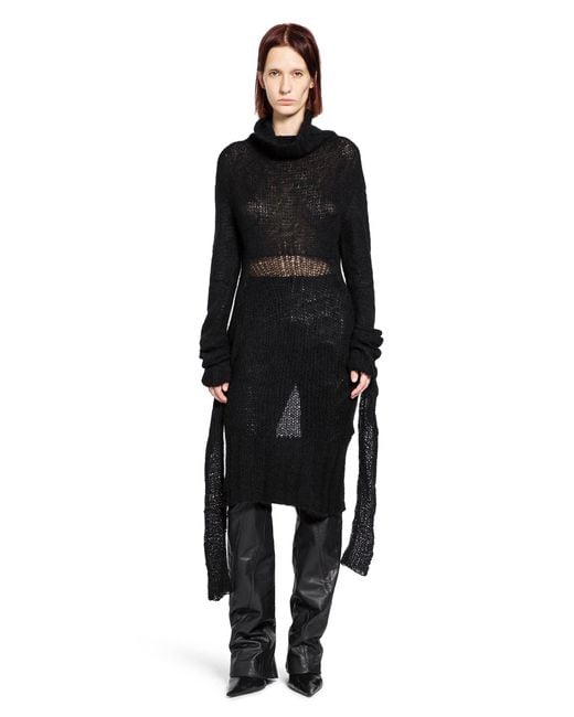 Yehuafan Black Hand Crochet Top