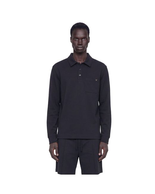Valentino Blue Jersey Pocket Polo Shirt for men