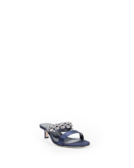 Manolo Blahnik White Sakotam Sandals 050