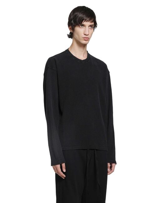Ann Demeulemeester Black Emil 'The Velvet Evening' Long Sleeve T-Shirt for men