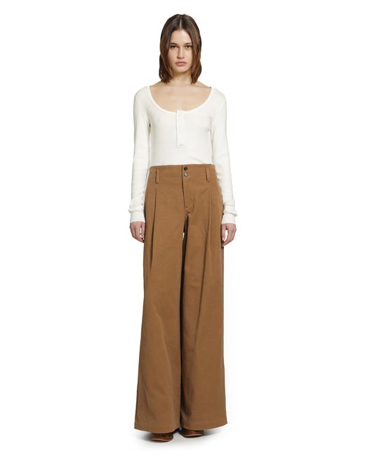 Chloé White Henley Long Sleeve Top