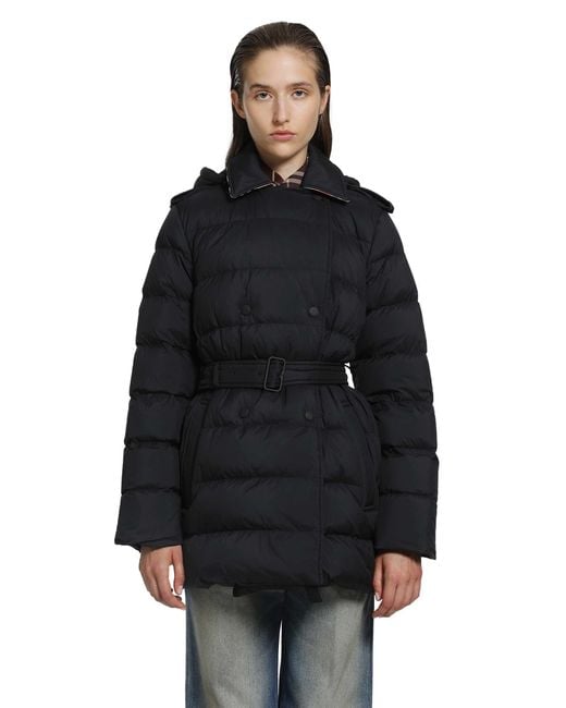 Burberry Black Nylon Hooded Puffer Jacket
