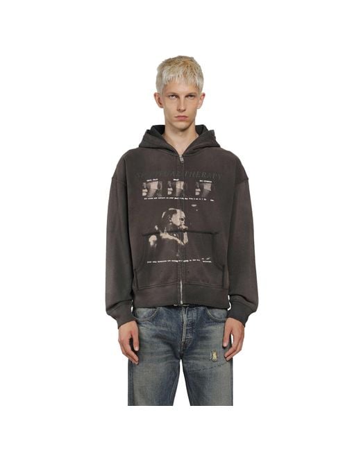 Enfants Riches Deprimes Black Spiritual Therapy Zip-Up Hoodie for men