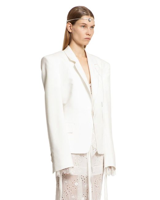 Ann Demeulemeester White Susa Comfort Tailored Blazer