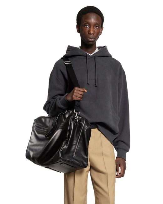 Saint Laurent Black Cassandre Hoodie for men