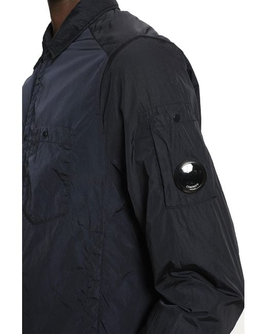 C P Company Black Chrome-R Padded Lens Overshirt for men