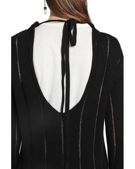Ann Demeulemeester Black Nese Open Back Sweater