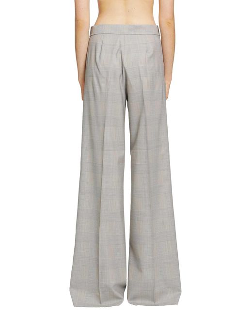 Max Mara Gray Glen Plaid Wool Trousers